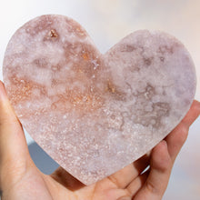 Load image into Gallery viewer, STUNNING Sparkly Druzy Pink Amethyst Heart
