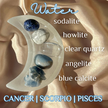 Load image into Gallery viewer, Zodiac Crystal Bundle | Add-On Selenite Moon Bowl