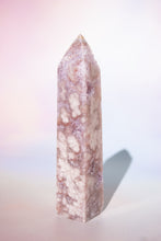 Load image into Gallery viewer, Pink Amethyst x Flower Agate Tower with Purple Druzy
