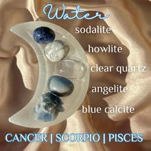 Load image into Gallery viewer, Zodiac Crystal Bundle | Add-On Selenite Moon Bowl
