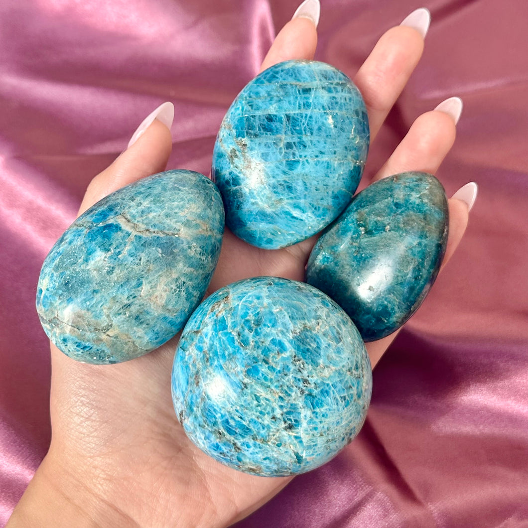 Blue Apatite Palm Stone