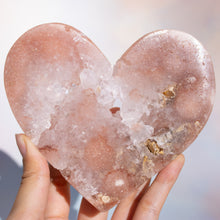 Load image into Gallery viewer, Quartzy Pink Amethyst Druzy Heart

