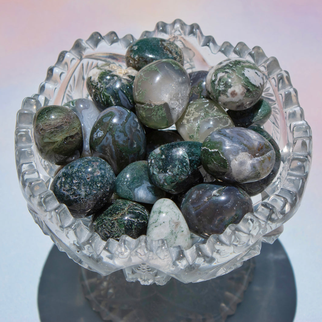 Moss Agate Tumble